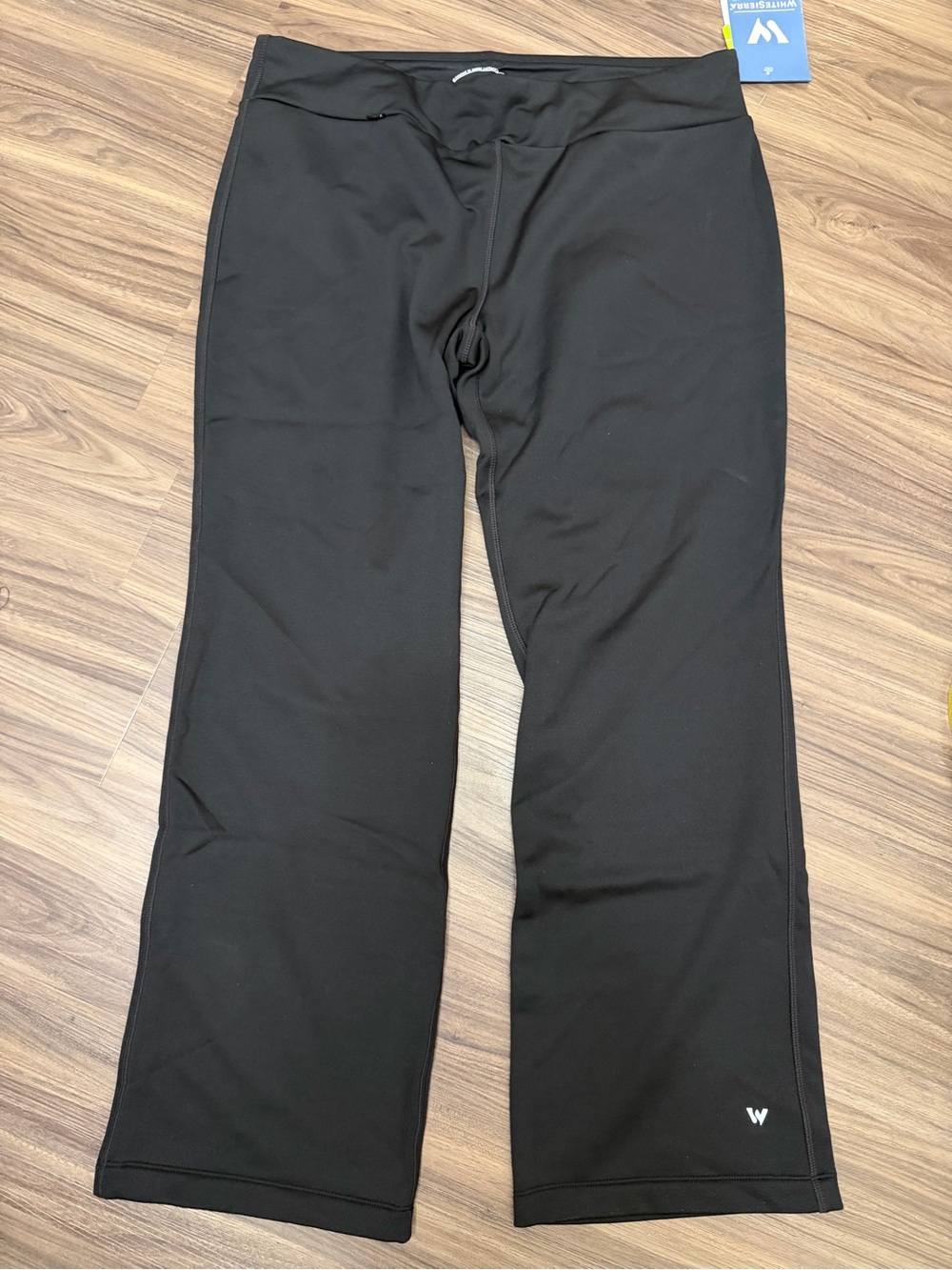 NWT White Sierra women sz XL Black fleece straight leg pants
